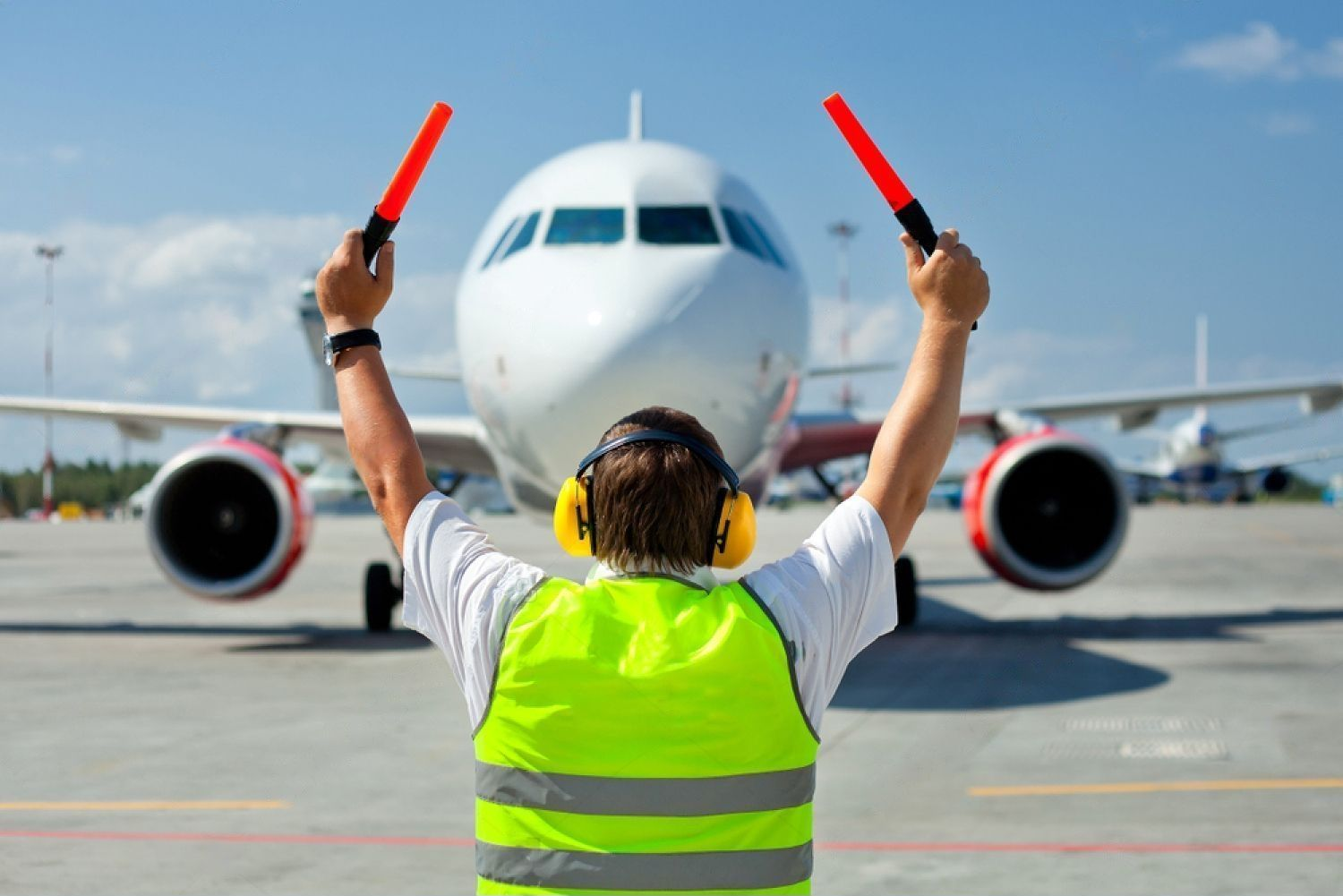 Aircraft marshaling and airport operations training