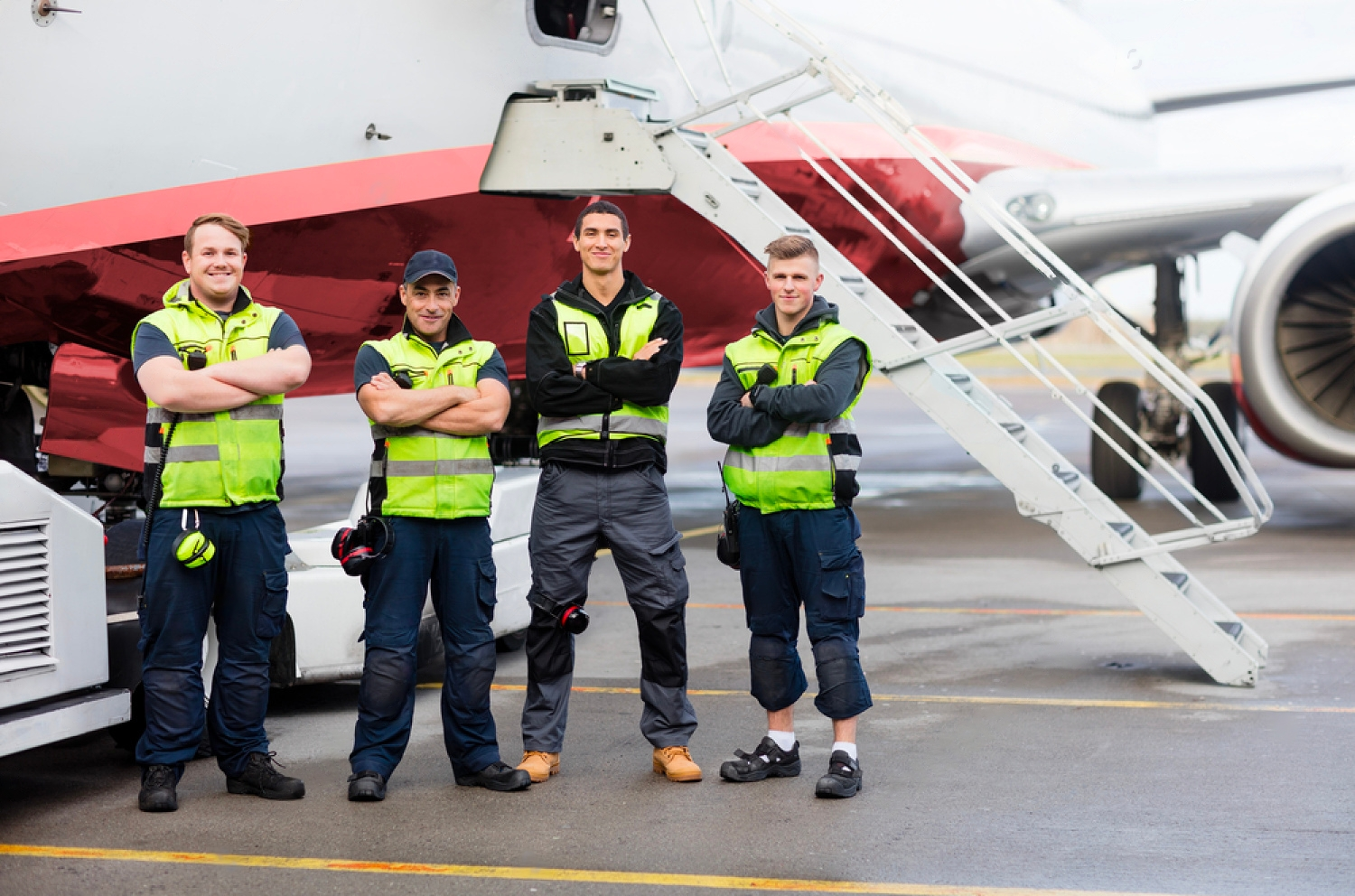 Airport ground staff team